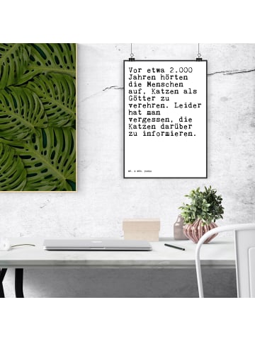 Mr. & Mrs. Panda Poster Vor etwa 2.000 Jahren... mit Spruch in Weiß