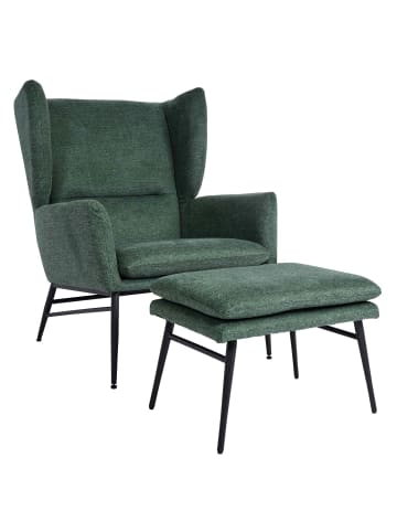 MCW Lounge-Sessel L62 mit Ottomane, Grün