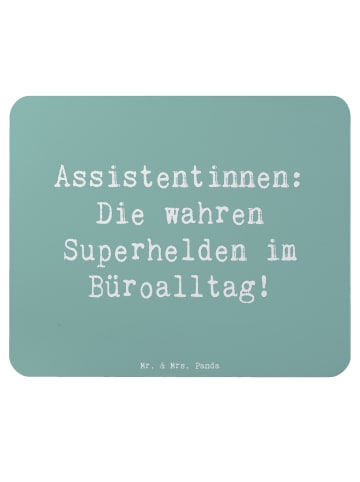 Mr. & Mrs. Panda Maus Pad Spruch Assistentin Heldin mit Spruch in Meeresbrise