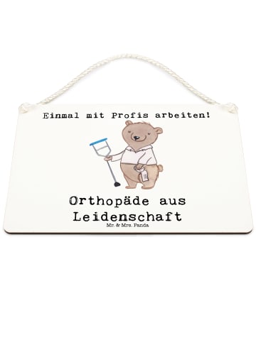 Mr. & Mrs. Panda Deko Wandbild Orthopäde Leidenschaft mit Spruch in Weiß