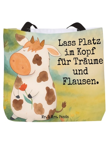 Mr. & Mrs. Panda Shopper Kuh Design mit Spruch in Weiß
