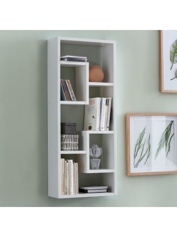 KADIMA DESIGN Wandregal: Modernes Design, vielseitige Verwendung, Spanplattenmaterial in Weiß