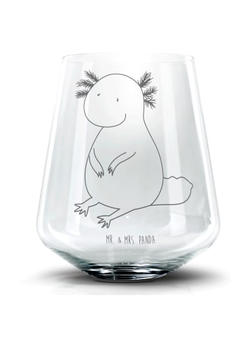 Mr. & Mrs. Panda Blümchentail Glas Axolotl Niedlich ohne Spruch in Transparent