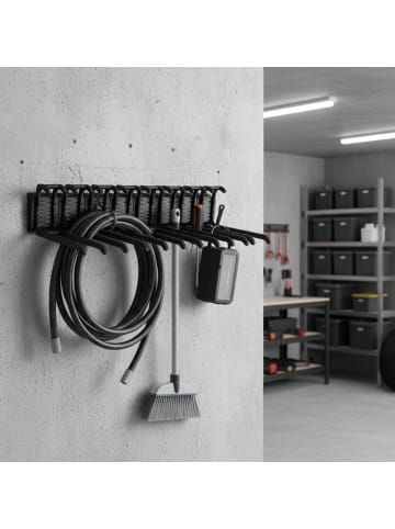 relaxdays 10-teiliges Werkzeughalter Set in Schwarz