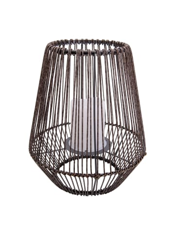 näve LED Solarleuchte "PLASTO" in braun - (L)26 cm x (B)26 cm x (H)30.5 cm