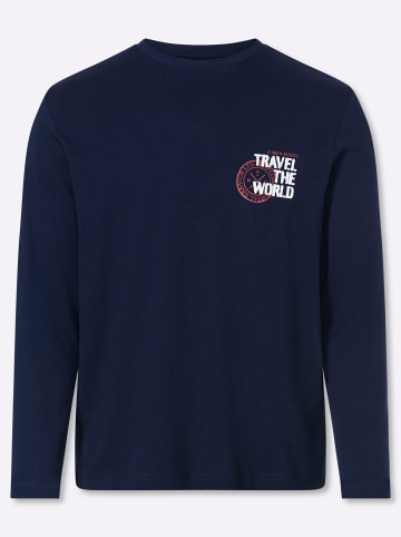 WITT WEIDEN Langarm-Shirt in marine-bedruckt