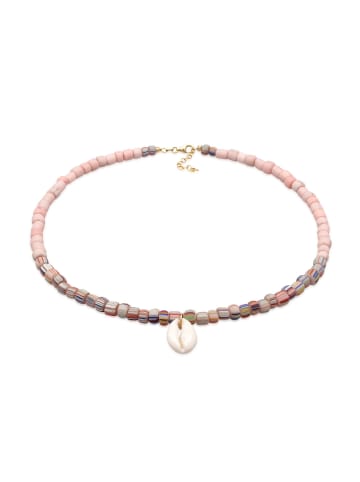 Elli Halskette 925 Sterling Silber Muschel in Pink