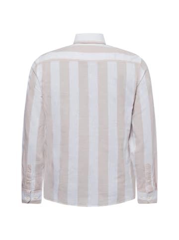 Nils Sundström Hemd in beige weiß - 0009