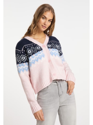 myMo Damen Strickjacke in Marine Rosa