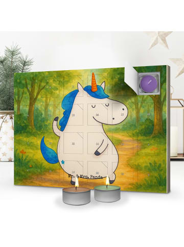 Mr. & Mrs. Panda Adventskalender Einhorn Mann Design ohne Spruch in Weiß