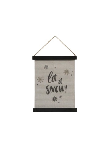 Chic Antique Leinwandbild Let it Snow in Natur | Schwarz