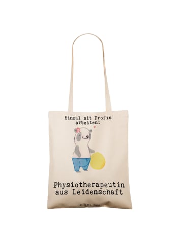 Mr. & Mrs. Panda Shopper Physiotherapeutin Leidenschaft mit Spruch in Creme