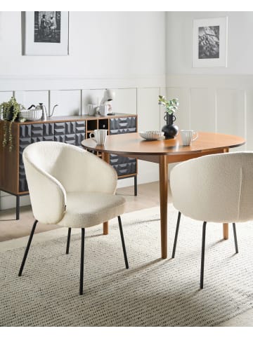 Beliani 2er-Set Esszimmerstuhl LUDDEN in Beige/Schwarz