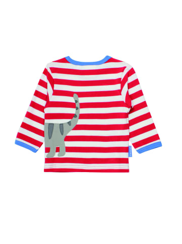 Toby Tiger Langarmshirt mit Katzen Applikation in rot