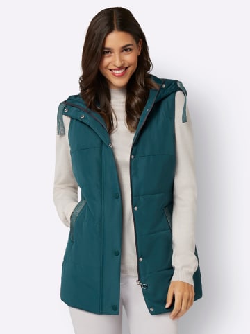 Sieh an! Longweste in petrol