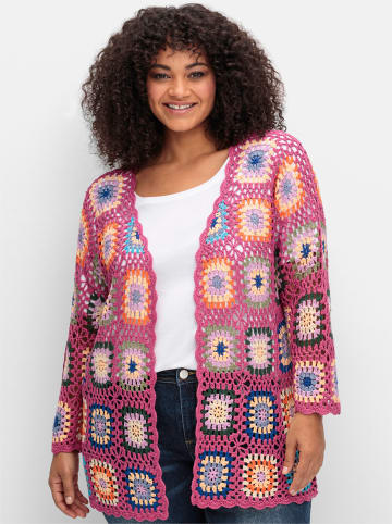 sheego by Joe Browns Longstrickjacke in pink