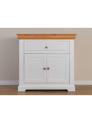 Feldmann-Wohnen Schuhschrank Marone Elite Weiß / Kiefer Natur 95 / 42 / 92cm