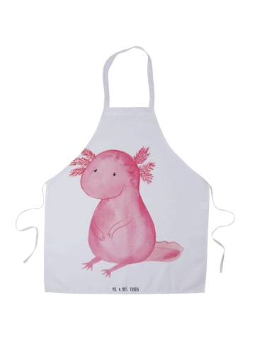 Mr. & Mrs. Panda Schürze Axolotl Niedlich ohne Spruch in Weiß