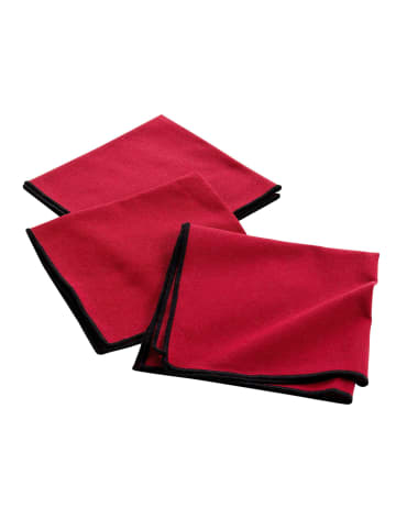 Douceur d’Intérieur Servietten aus Baumwolle MISTRALINE, 3er-Set in Rot, 40 x 40 cm