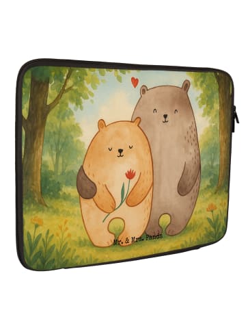 Mr. & Mrs. Panda Laptop Tasche Bären Liebe Design ohne Spruch in Weiß