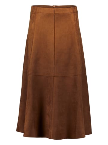 Zero  Midirock in Velourlederoptik in Bright Tobacco