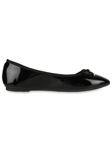 VAN HILL Klassische Ballerinas Meadow in Schwarz Lack