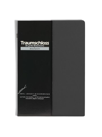 Traumschloss Exclusiv Edel-Jersey Kissenbezug in anthrazit