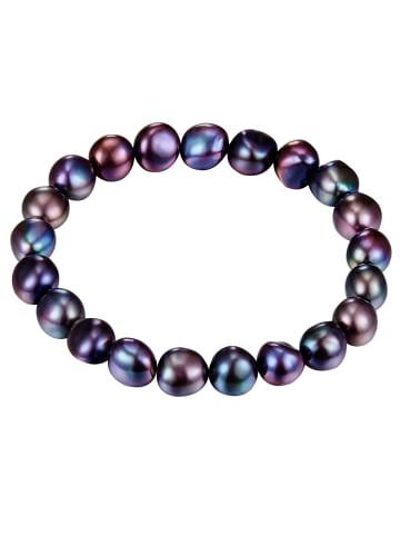 Valero Pearls Armband aus Süßwasser-Zuchtperle mit barockem Design in blau