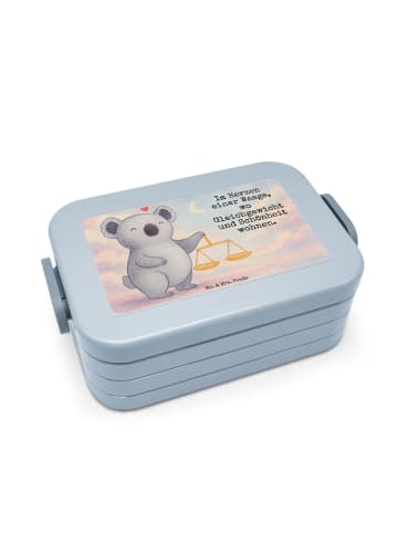 Mr. & Mrs. Panda Vesperbox Waage Astrologie Design mit Spruch in Blau Pastell