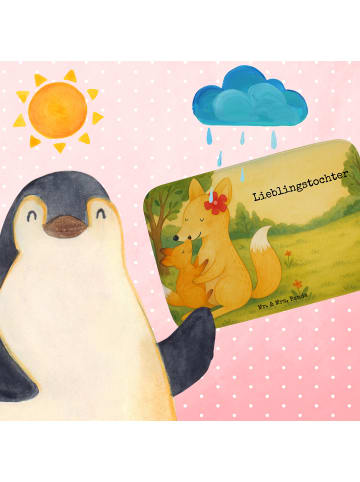 Mr. & Mrs. Panda Badezimmerteppich Fuchs Mama Design mit Spruch in Weiß