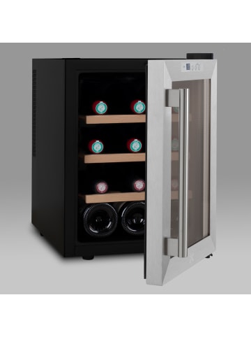 Les Petits Champs Weinkühlschrank 12 Flaschen CAVS12 Silber Energieklasse G