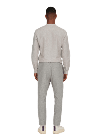 Only&Sons Jogginghose ONSLINUS CROP LIFE LIN tapered in Grau