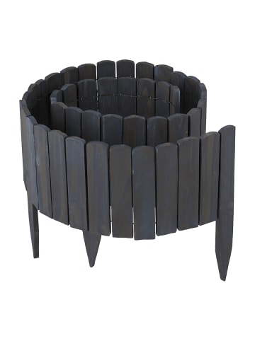relaxdays Beeteinfassung in Anthrazit – (B)200 x (H)20 cm