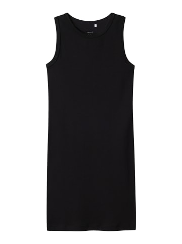 name it Sommerkleid ärmellos Rippstrick Slim Fit Nkfnakal in black