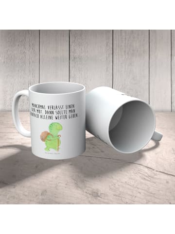 Mr. & Mrs. Panda Kindertasse Schildkröte Wanderer mit Spruch in Weiß