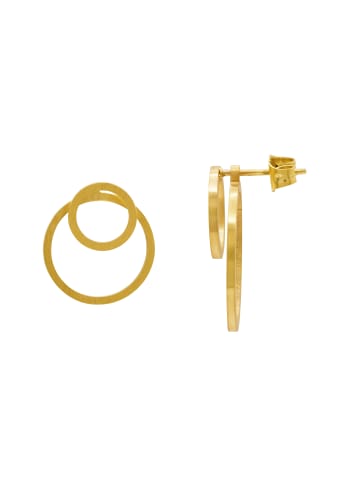 Steel_Art Ohrstecker Circle Ewiger Kreis goldfarben in goldfarben
