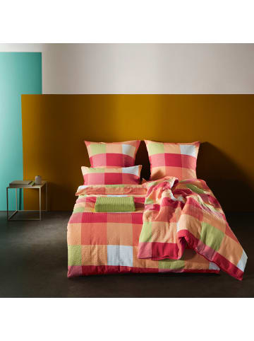 Erwin Müller Seersucker Bettwäsche in rosa-orange