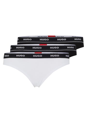 HUGO String 3er Pack in Schwarz/Weiß