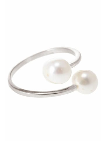 Gemshine Ringe Zuchtperlen - Größenverstellbar in silver coloured