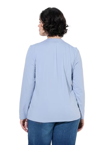 Ulla Popken Langarmshirt in helles blau