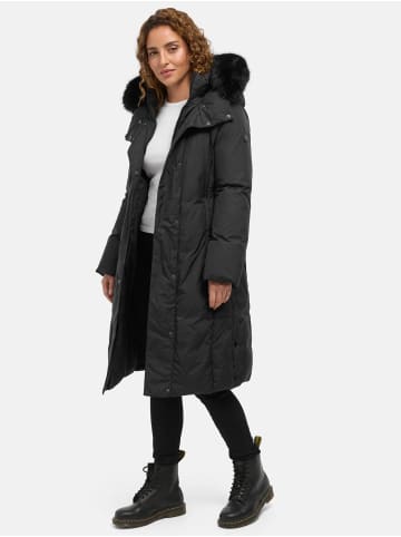 Tazzio Wintermantel "F807" - mit Kapuze - in Schwarz