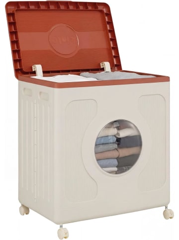 COSTWAY Aufbewahrungsbox faltbar 45 L in Braun