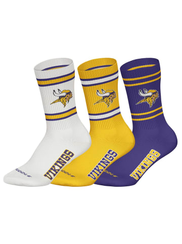 NFL Socken 6er Pack in Minnesota Vikings 2/Weiß