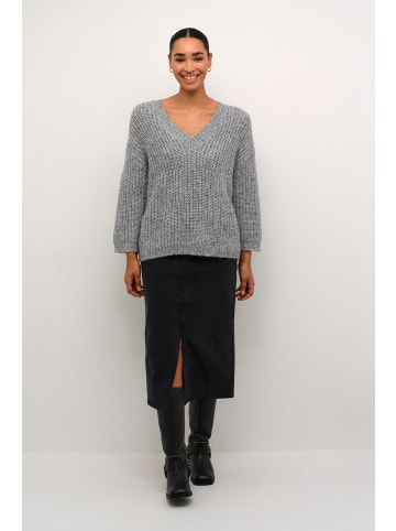 Kaffe Strickpullover KAvinda in Grey silver metallic