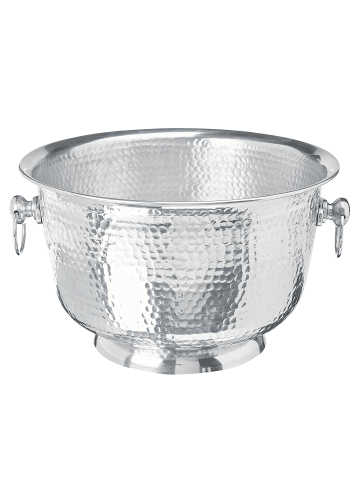 Beliani Dekoschale POMPEII in Silber - (W) 37 x (H) 23 x (L) 37 cm