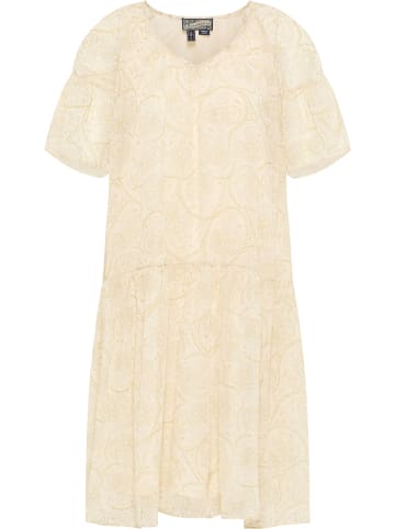 DreiMaster Vintage Kleid in Wollweiss Mehrfarbig