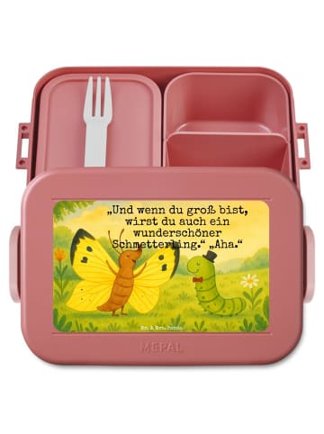 Mr. & Mrs. Panda MEPAL Bentobox Raupe Schmetterling Design mit S... in Rot Pastell