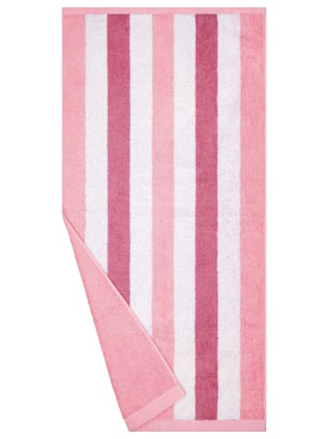 Ross 2 X Duschtuch im Set Doubleface Stripes in Altrosa