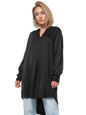 PM SELECTED Oversize Business Long Bluse in Schwarz