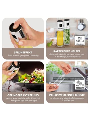 Gourmetmaxx Sprühflaschen - Für Essig & Öl - 2er-Set